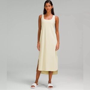 Lululemon Pima Cotton Open Back Midi Dress Size 10 NWT